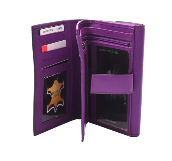 Menzo 7013 Damenbörse saison2 violet / Nappaleder-Damen Damenbörsen