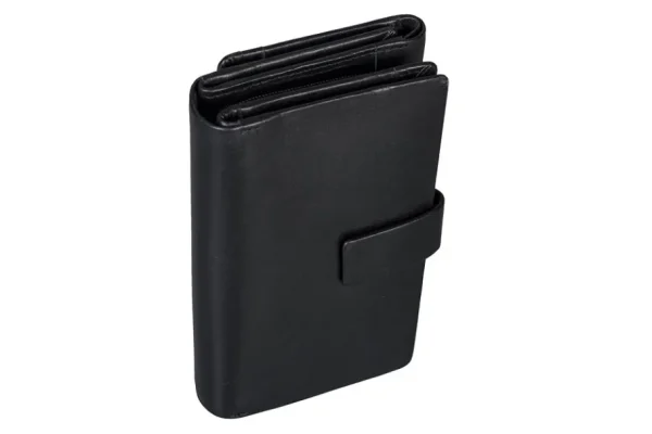Menzo 7006 Damenbörse schwarz / Nappaleder-Damen Damenbörsen