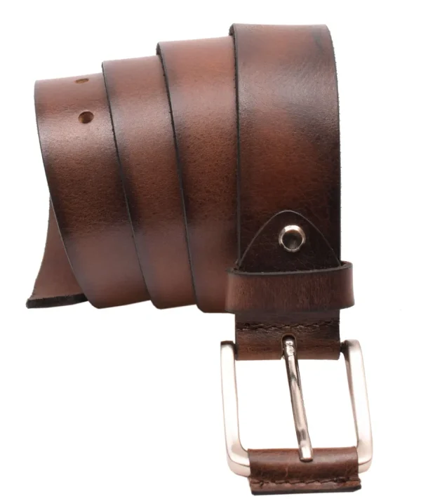 Menzo 2055 Gürtel Rindsleder / Braun- Gürtel | Ledergürtel