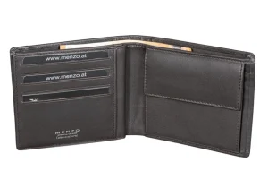 Menzo 7042 Herrenbörse braun / Nappaleder-Herren Herrenbörsen