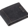 Menzo 8017 Herrenbörse darkbraun / Büffelleder-Herren Herrenbörsen