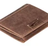 Menzo 8012 Herrenbörse deltabraun / Büffelleder-Herren Herrenbörsen
