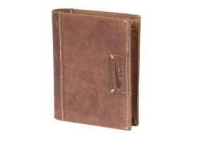 Menzo 8005 Herrenbörse deltabraun / Büffelleder-Herren Herrenbörsen