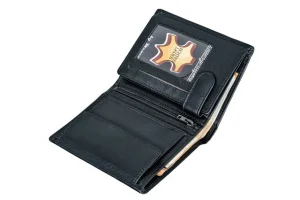 Menzo 7005 Herrenbörse schwarz / Nappaleder-Herren Herrenbörsen