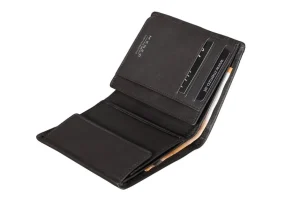 Menzo 7001 Herrenbörse schwarz / Nappaleder-Herren Herrenbörsen