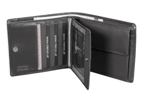 Menzo 7042 Herrenbörse schwarz / Nappaleder-Herren Herrenbörsen