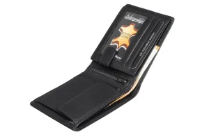 Menzo 7003 Herrenbörse schwarz / Nappaleder-Herren Herrenbörsen