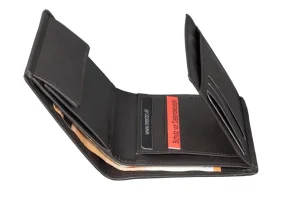 Menzo 7001 Herrenbörse schwarz / Nappaleder-Herren Herrenbörsen
