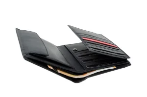 Menzo 7018 Herrenbörse schwarz / Nappaleder-Herren Herrenbörsen