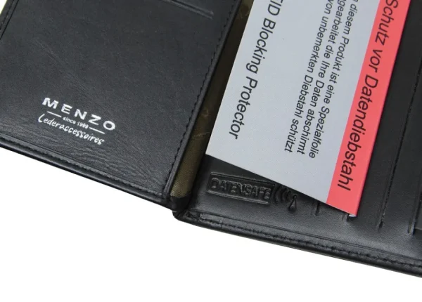 Menzo 9012 Herrenbörse schwarz / Nappaleder-Herren Herrenbörsen