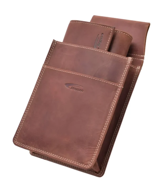 Menzo 992 Kellnerbörsenset Büffelleder/deltabraun- Profi-kellnersets