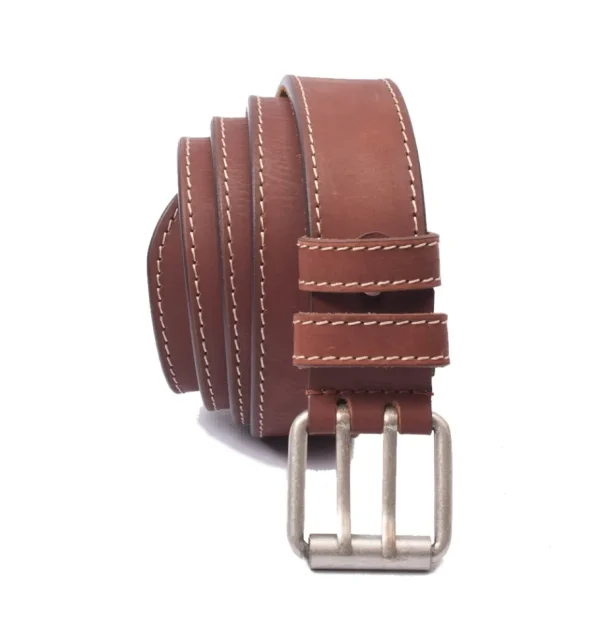 Menzo 3040 Profikellnergürtel (Breite 4cm) Büffelleder / deltabraun- Gürtel | Ledergürtel