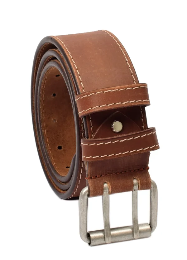 Menzo 3050 Profikellnergürtel (Breite 5cm) Büffelleder / deltabraun- Gürtel | Ledergürtel