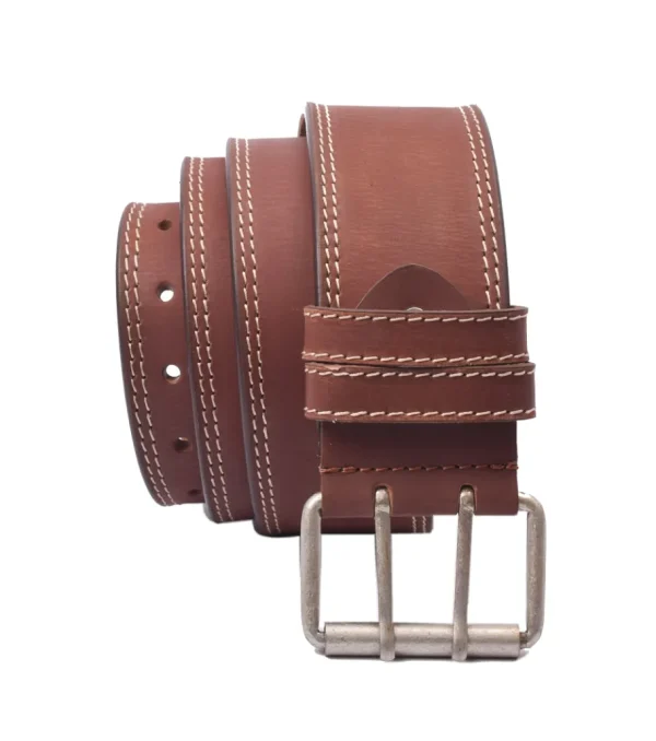 Menzo 3060 Profikellnergürtel (Breite 6cm) Büffelleder / deltabraun- Gürtel | Ledergürtel