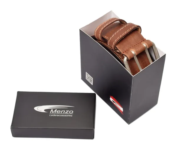 Menzo 3050 Profikellnergürtel (Breite 5cm) Büffelleder / deltabraun- Gürtel | Ledergürtel
