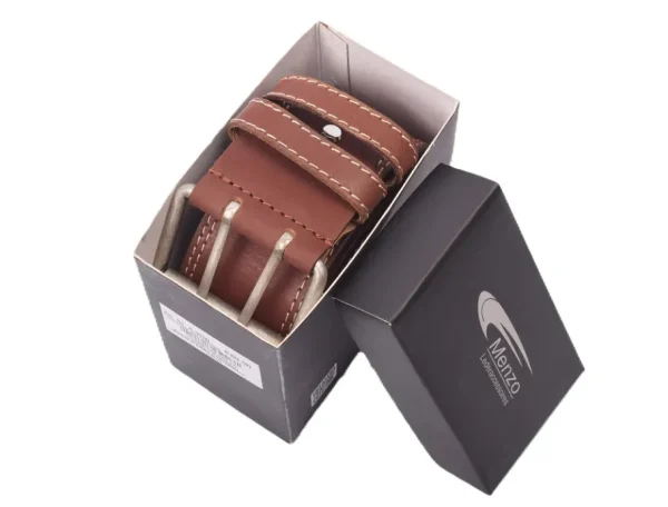 Menzo 3060 Profikellnergürtel (Breite 6cm) Büffelleder / deltabraun- Gürtel | Ledergürtel