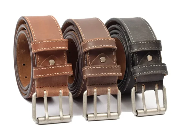 Menzo 3050 Profikellnergürtel (Breite 5cm) Büffelleder / deltabraun- Gürtel | Ledergürtel