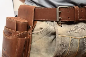 Menzo 3050 Profikellnergürtel (Breite 5cm) Büffelleder / deltabraun- Gürtel | Ledergürtel