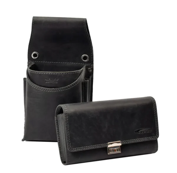 Menzo 937 Profikellnerset Büffelleder/Lock schwarz- Profi-kellnersets