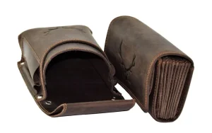 Menzo 937 Profikellnerset Büffelleder Doppelnaht/Hirsch marone- Profi-kellnersets