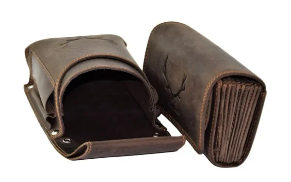 Menzo 937 Profikellnerset Büffelleder Doppelnaht/Hirsch marone- Profi-kellnersets
