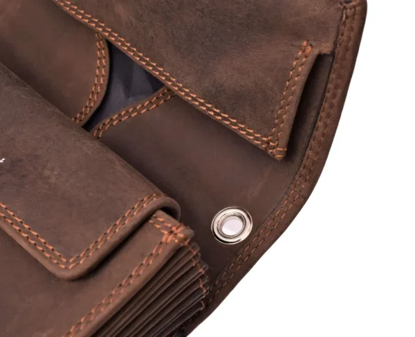 Menzo 937 Profikellnerset Büffelleder Doppelnaht/Hirsch marone- Profi-kellnersets