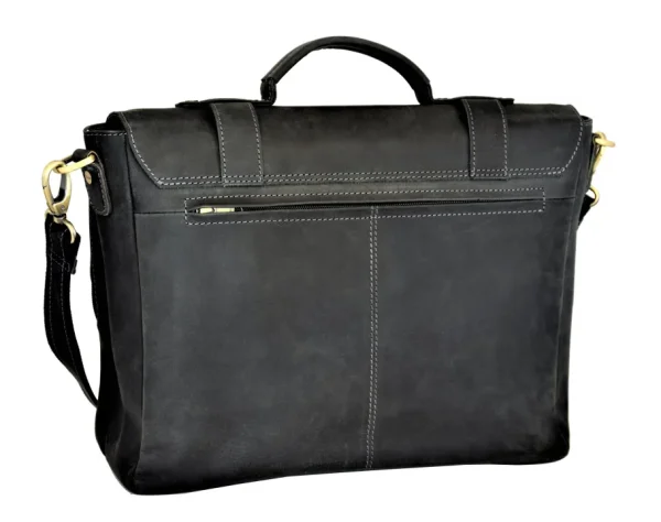 Menzo MB22 - 15,6 Zoll Laptop-Aktentasche Büffelleder/schwarz- Aktentaschen | Laptoptaschen