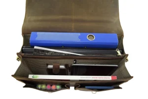 Menzo MB2 - 15,6 Zoll Laptop-Aktentasche Büffelleder/marone- Aktentaschen