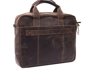 Menzo MB119 - 17,3 Zoll Laptop-Aktentasche Büffelleder/marone- Aktentaschen | Laptoptaschen