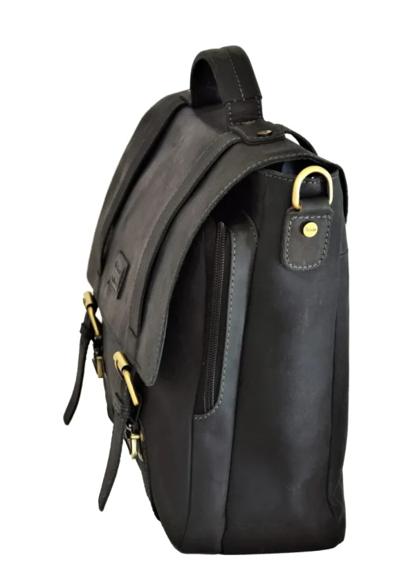 Menzo MB22 - 15,6 Zoll Laptop-Aktentasche Büffelleder/schwarz- Aktentaschen | Laptoptaschen