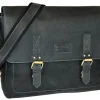 Menzo MB5 - 15,6 Zoll Laptoptasche Büffelleder / Schwarz- Laptoptaschen
