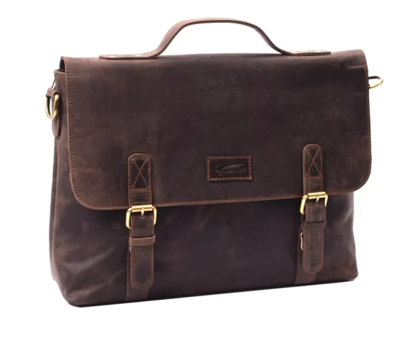 Menzo MB120 - 15,6 Zoll Laptoptasche Büffelleder/marone- Laptoptaschen