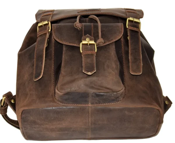 Menzo MB36 - 14 Zoll Rucksack Büffelleder/marone- Rucksäcke