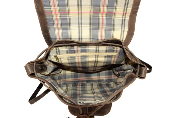 Menzo MB36 - 14 Zoll Rucksack Büffelleder/marone- Rucksäcke