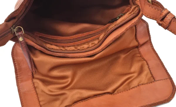 Menzo MB 76 Ledertasche gewaschen / Washed Bag- Umhängetaschen - Shopper