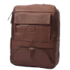 Menzo MB85 - Rucksack Rindsleder washed/braun für 15" Laptop- Rucksäcke