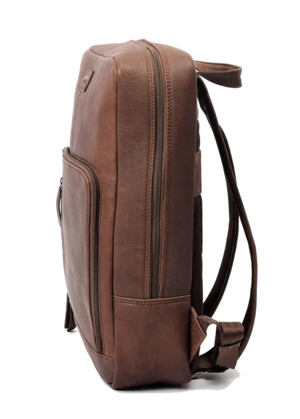 Menzo MB82 - Rucksack Rindsleder washed/braun für 14" Laptop- Rucksäcke