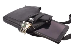 Menzo MB 84 Umhängetasche Rindsleder-schwarz- Umhängetaschen - Shopper