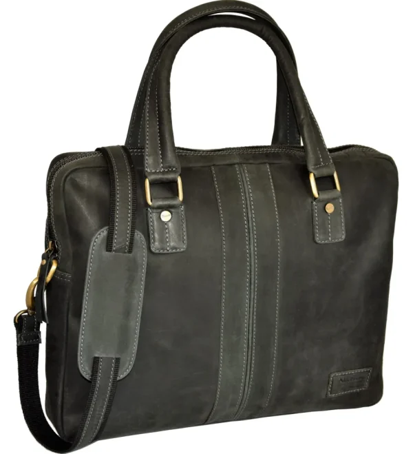 Menzo MB12 -14 Zoll Laptoptasche Büffelleder/schwarz- Laptoptaschen