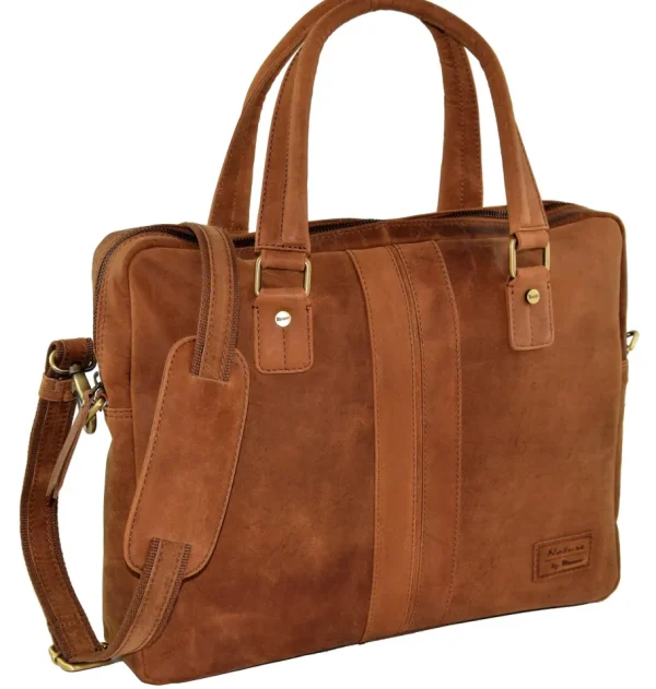 Menzo MB12 -14 Zoll Laptoptasche Büffelleder/deltabraun- Laptoptaschen