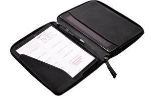 Menzo MB46 Dokumenten & Tabletmappe A5 Büffelleder/schwarz- Schreibmappen A5 | Schreibmappen A4