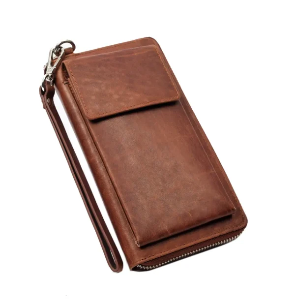 Menzo MB106 Handy-Lederbörsentasche Büffelleder/cognac- Umhängetaschen - Shopper