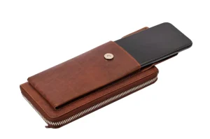 Menzo MB106 Handy-Lederbörsentasche Büffelleder/cognac- Umhängetaschen - Shopper