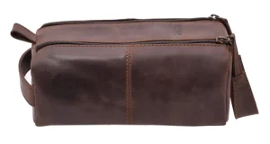 Menzo MB51 Kulturtasche Büffelleder/marone- Kulturbeutel