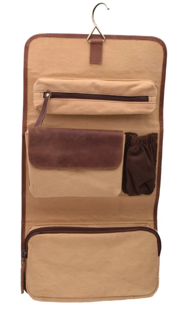 Menzo MB52 Kulturtasche Büffelleder/deltabraun- Kulturbeutel