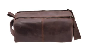 Menzo MB51 Kulturtasche Büffelleder/marone- Kulturbeutel