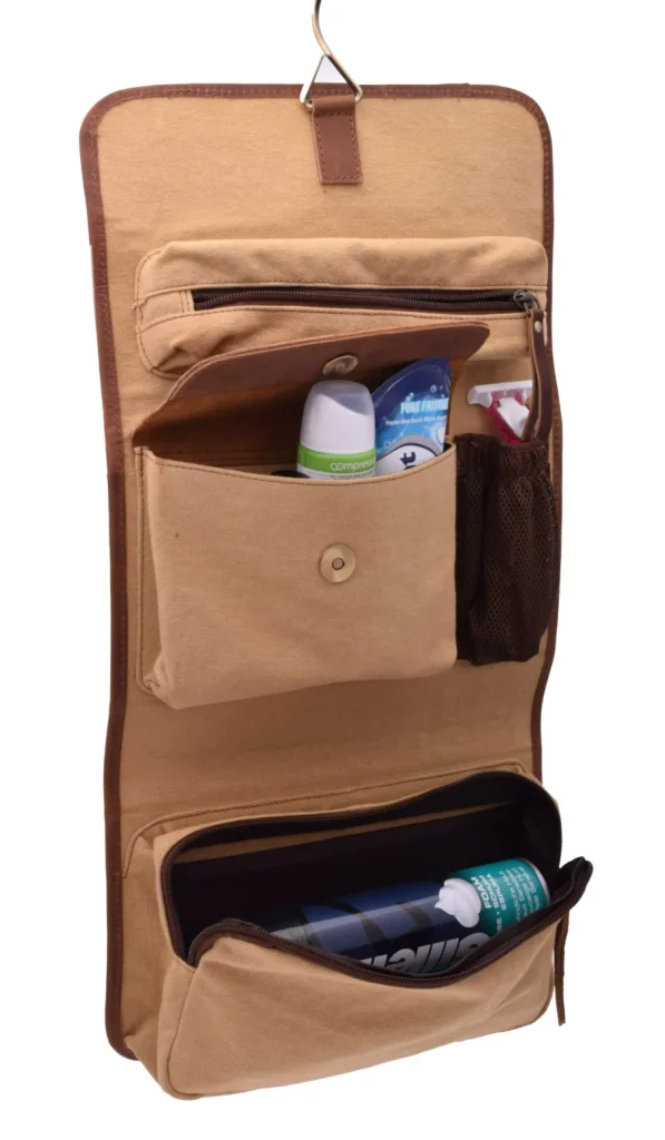 Menzo MB52 Kulturtasche Büffelleder/deltabraun- Kulturbeutel