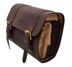 Menzo MB52 Kulturtasche Büffelleder/marone- Kulturbeutel