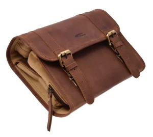 Menzo MB52 Kulturtasche Büffelleder/deltabraun- Kulturbeutel