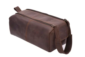 Menzo MB51 Kulturtasche Büffelleder/marone- Kulturbeutel